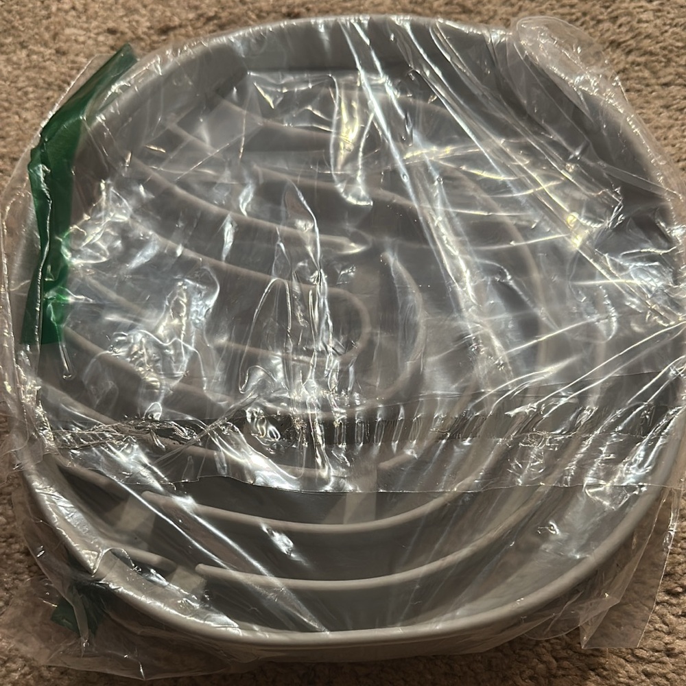 Smoky Gray Slow Feeder Dog Bowl - Picture 2 of 2